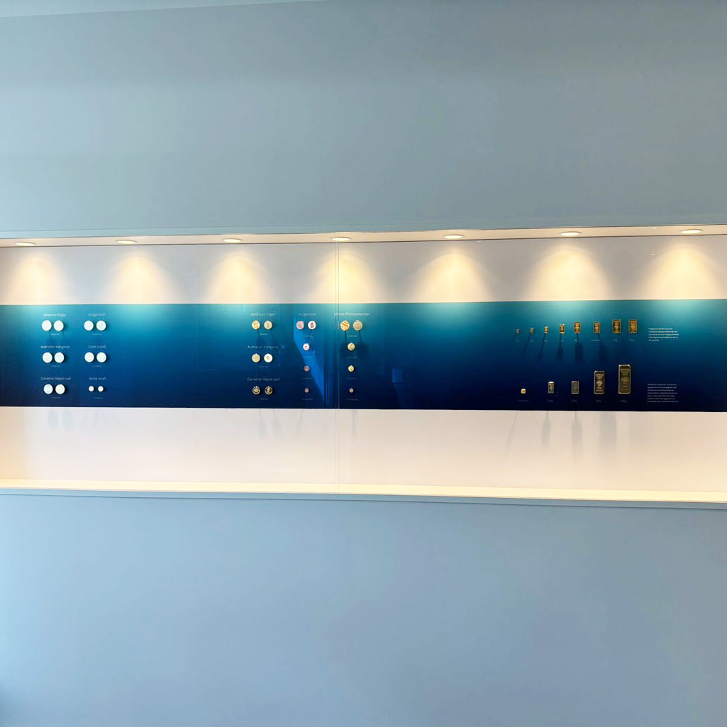Vitrine mit Lichtern